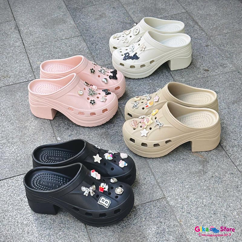 Dép Sục Đúc Nguyên Khối Đế Cao 9cm EVA Êm Nhẹ